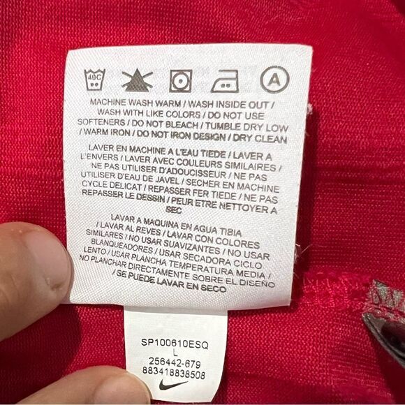 Tiger Woods Collection Red Dri-Fit Short Sleeve Men's Golf  Polo Shirt Sz Large - Picture 10 of 11